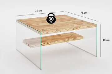 Assanisa Soffbord 75 cm - Natur/Glas - Möbler - Bord & matgrupper - Soffbord