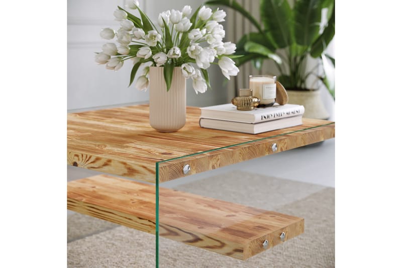 Assanisa Soffbord 75 cm - Natur/Glas - Möbler - Bord & matgrupper - Soffbord