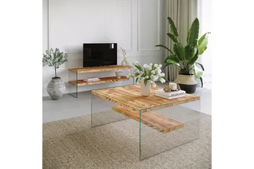 Assanisa Soffbord 75 cm - Natur/Glas - Möbler - Bord & matgrupper - Soffbord