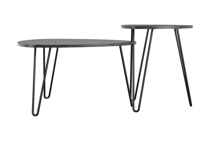 Athena Satsbord Svart/Marmormönster - Novogratz - Möbler - Bord & matgrupper - Soffbord