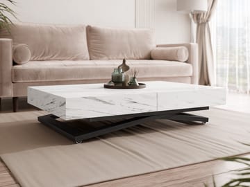 Avendi Soffbord 120 cm - Svart, vit marmor - Möbler - Bord & matgrupper - Soffbord