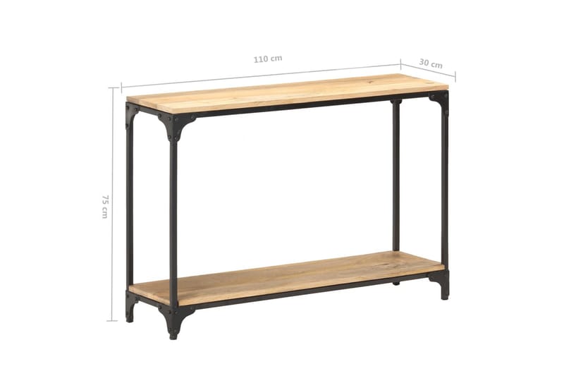 Avlastningsbord 110x30x75 cm massivt mangoträ - Brun - Möbler - Bord & matgrupper - Soffbord