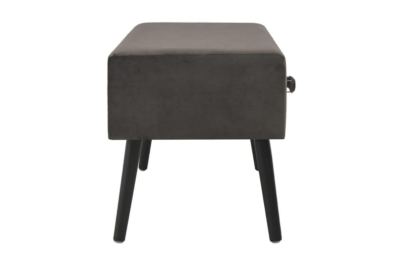 Bänk med lådor 80 cm grå sammet - Grå - Möbler - Bord & matgrupper - Soffbord