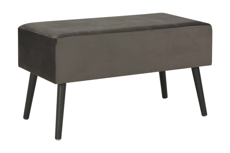 Bänk med lådor 80 cm grå sammet - Grå - Möbler - Bord & matgrupper - Soffbord