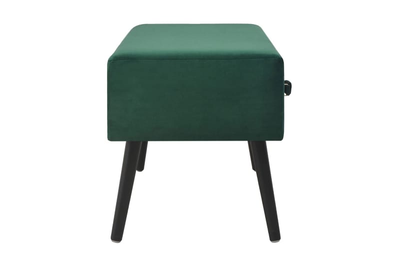 Bänk med lådor 80 cm grön sammet - Grön - Soffbord