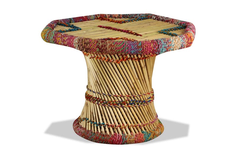 Soffbord bambu med chindidetaljer flerfärgad - Flerfärgad - Soffbord