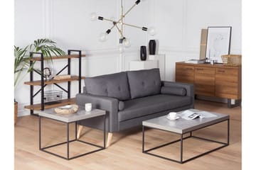 Barreras Rektangulärt Soffbord i Metall med Betonglook - Grå - Möbler - Bord & matgrupper - Soffbord