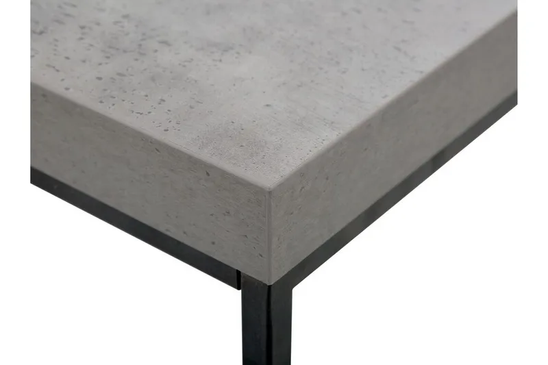 Barreras Rektangulärt Soffbord i Metall med Betonglook - Grå - Möbler - Bord & matgrupper - Soffbord