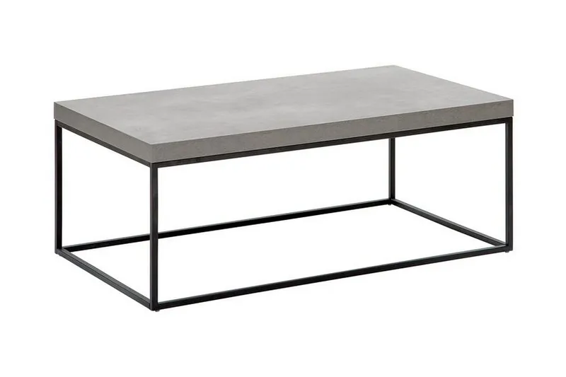 Barreras Rektangulärt Soffbord i Metall med Betonglook - Grå - Möbler - Bord & matgrupper - Soffbord