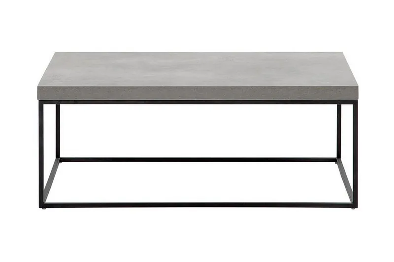 Barreras Rektangulärt Soffbord i Metall med Betonglook, Grå