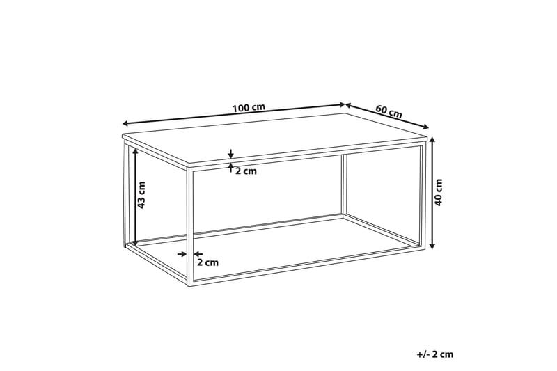 Barreras Soffbord 100 cm - Ljusbrun/Svart - Möbler - Bord & matgrupper - Soffbord