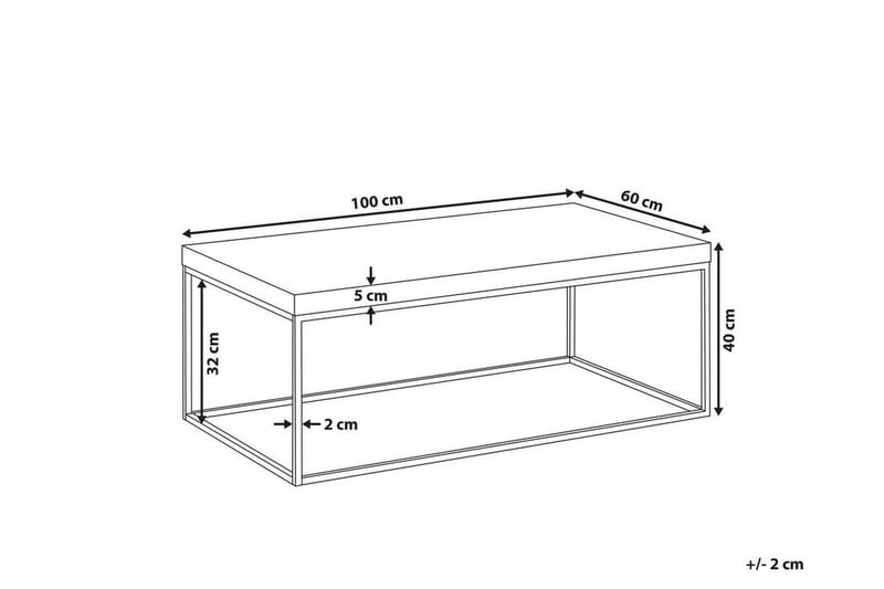 Barreras Soffbord 100 cm - Ljusbrun/Svart - Möbler - Bord & matgrupper - Soffbord