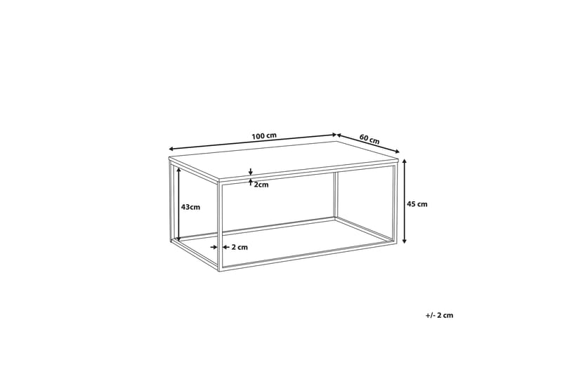 Barreras Soffbord 100 cm Marmormönster - Svart - Möbler - Bord & matgrupper - Soffbord