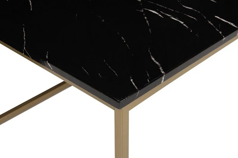 Barreras Soffbord Svart Marmormönster - Svart/Guld - Möbler - Bord & matgrupper - Soffbord