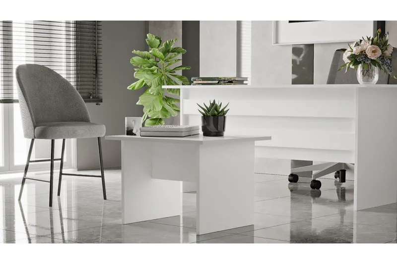 Barrock Soffbord 60 cm - Vit - Möbler - Bord & matgrupper - Soffbord