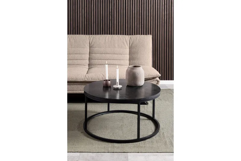 Belgrat Soffbord 80 cm Rund - Svart - Möbler - Bord & matgrupper - Soffbord