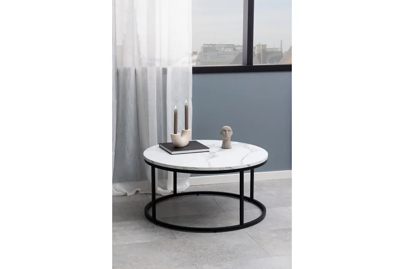 Belgrat Soffbord 80 cm Rund - Vit - Möbler - Bord & matgrupper - Soffbord