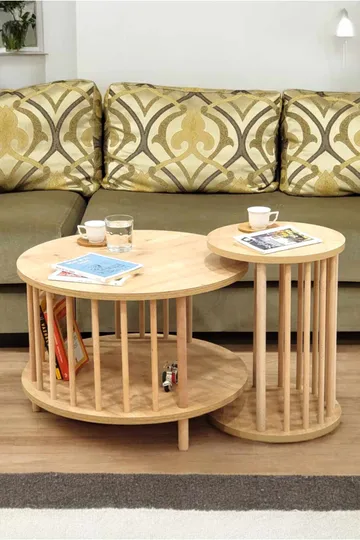 Belvo Soffbordsset 60x43 cm - Sapphire Oak - Möbler - Bord & matgrupper - Soffbord