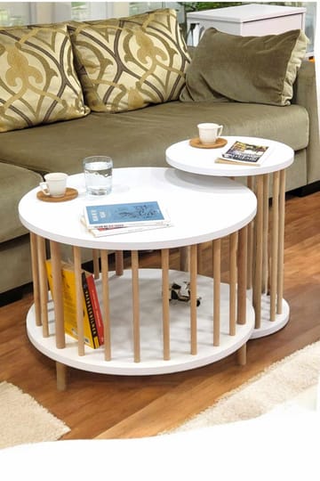 Belvo Soffbordsset 60x43 cm - Vit - Möbler - Bord & matgrupper - Soffbord