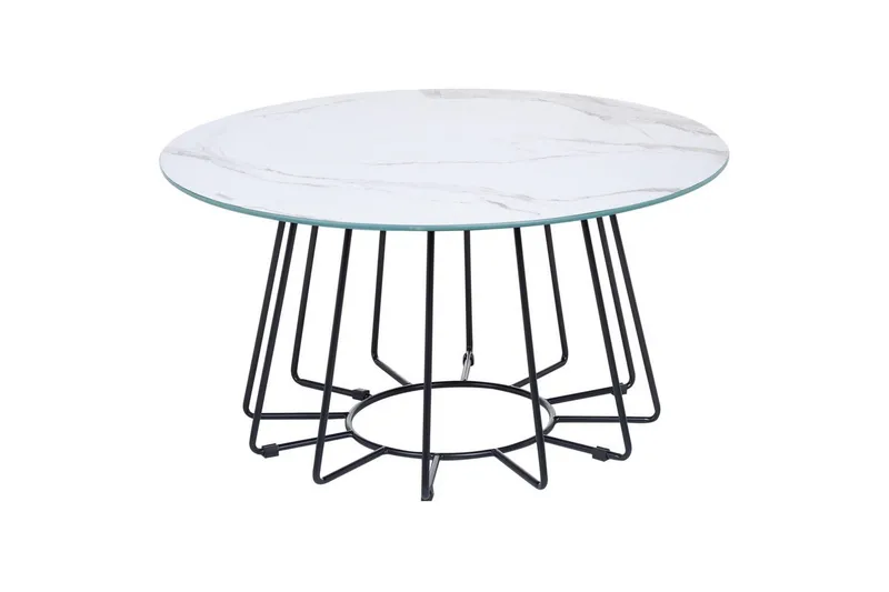 Soffbord Bernie Vit/Svart, Vit/Svart