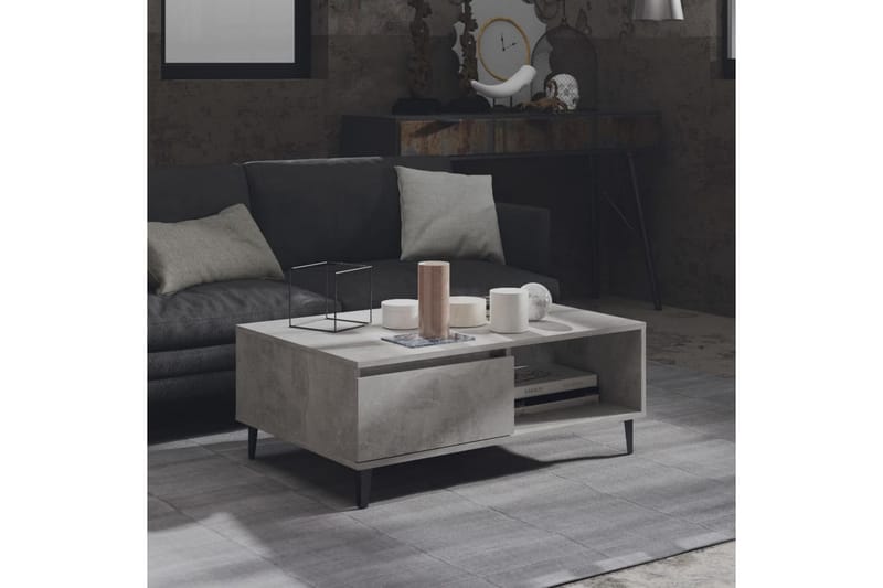 Soffbord betonggrå 90x60x35 cm spånskiva - Grå - Möbler - Bord & matgrupper - Soffbord