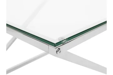 Beverly 60 cm Kvadratiskt Soffbord i Glas och Metall - Transparent - Möbler - Bord & matgrupper - Soffbord