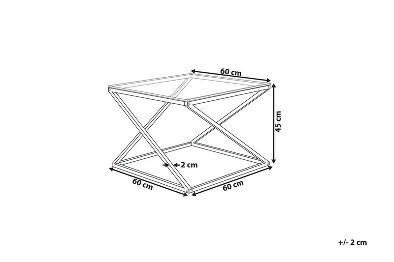 Beverly Kvadratiskt Soffbord 60 cm i Glas - Transparent - Möbler - Bord & matgrupper - Soffbord