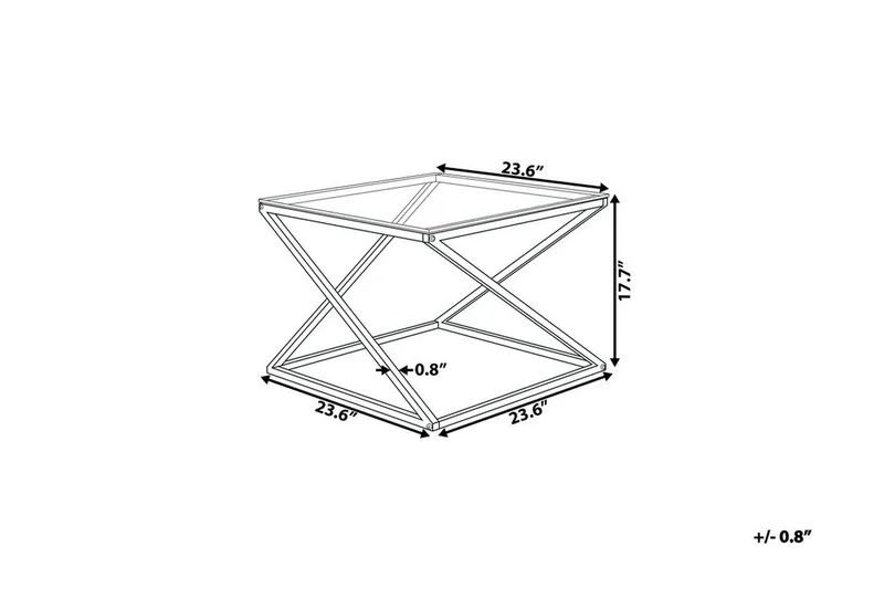 Beverly Kvadratiskt Soffbord 60 cm i Glas - Transparent - Möbler - Bord & matgrupper - Soffbord
