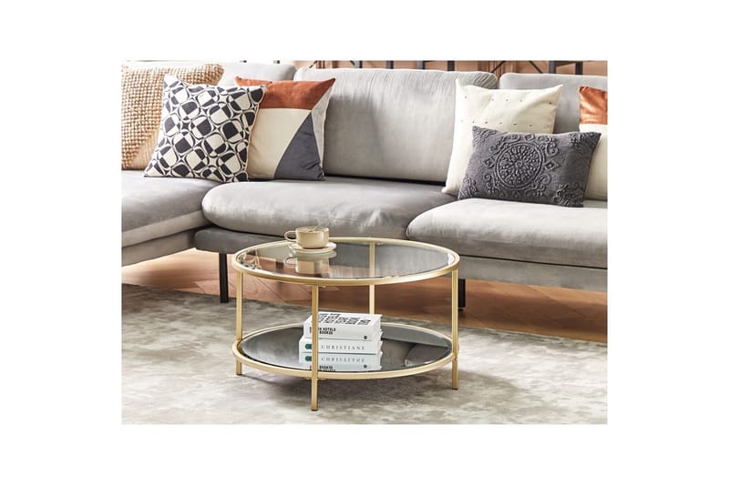 Soffbord Birney Guld/transparent - Guld/transparent - Möbler - Bord & matgrupper - Soffbord