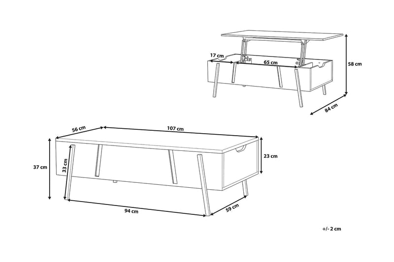 Blackpool Soffbord 107 cm - Trä/Natur - Möbler - Bord & matgrupper - Soffbord