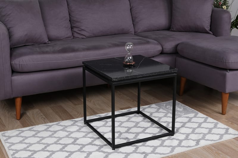 Bonegez Soffbord 45 cm Marmormönster - Svart - Möbler - Bord & matgrupper - Soffbord