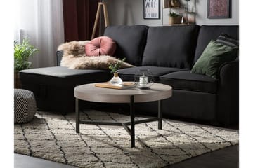 Boneti Soffbord 80 cm Runt - Brungrå/Svart - Möbler - Bord & matgrupper - Soffbord