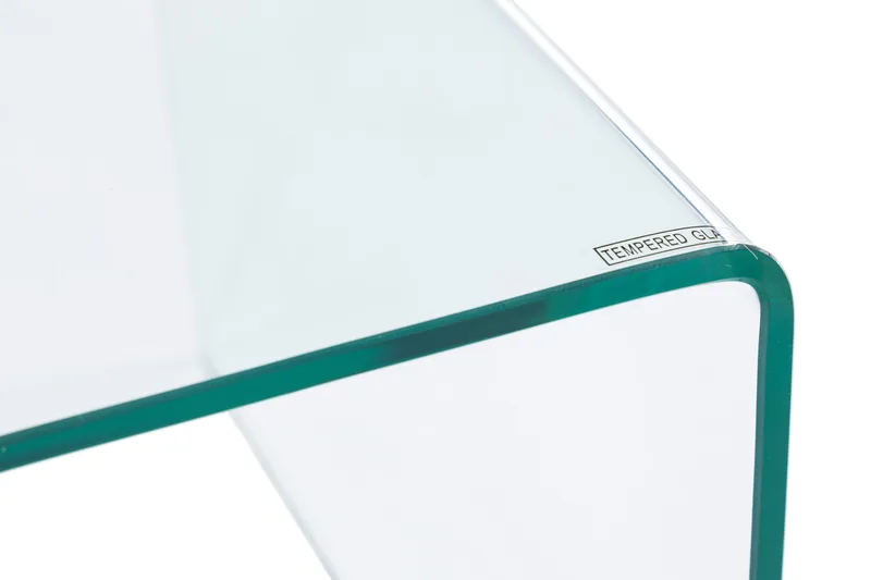 Bonisiolo Rektangulärt Soffbord 110x55 cm i Böjt Glas - Transparent - Möbler - Bord & matgrupper - Soffbord
