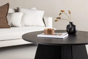 Bootcut Runt Soffbord 100 cm i Trä med Korsformad Sockel - Svart - Möbler - Bord & matgrupper - Soffbord