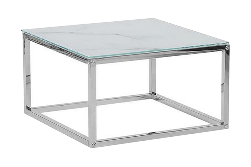 Breasa Satsbord 60 cm Marmormönster - Vit/Silver - Möbler - Bord & matgrupper - Soffbord