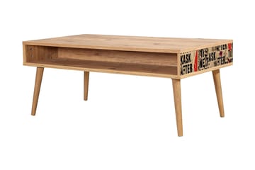 Brokind Soffbord 110 cm med Förvaring Hylla Text - Natur - Möbler - Bord & matgrupper - Soffbord