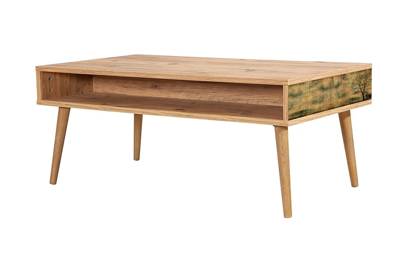 Brokind Soffbord 110 cm med Förvaring Hylla Träd - Natur - Möbler - Bord & matgrupper - Soffbord