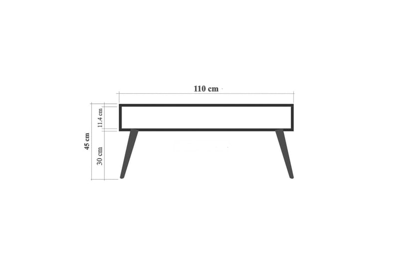 Brokind Soffbord 110 cm med Förvaring Hylla Träd - Natur - Möbler - Bord & matgrupper - Soffbord