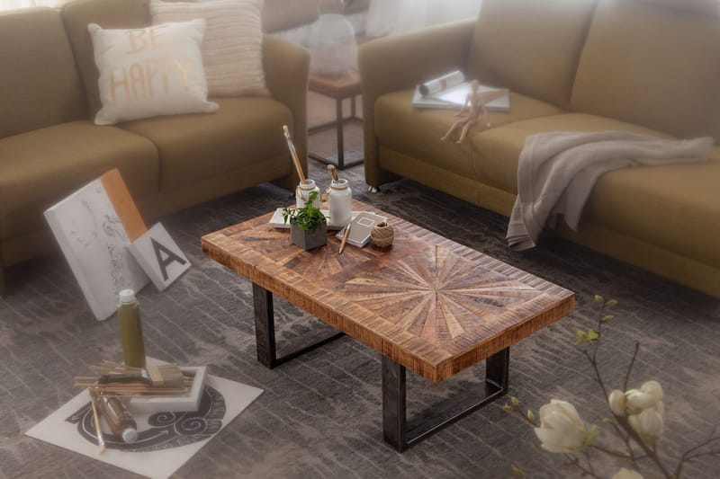 Buncton Soffbord 105 cm - Mangoträ/Svart - Möbler - Bord & matgrupper - Soffbord