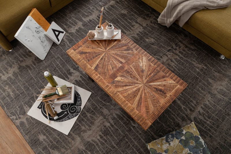 Buncton Soffbord 105 cm - Mangoträ/Svart - Möbler - Bord & matgrupper - Soffbord