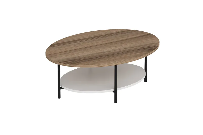 Burata Soffbord 90 cm - Ek/Vit - Möbler - Bord & matgrupper - Soffbord