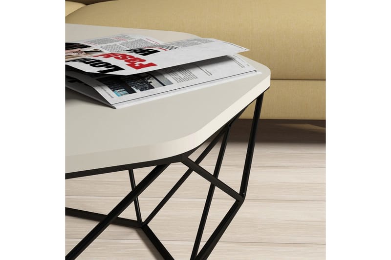 Callear Soffbord 90 cm Kantigt - Grå/Svart - Möbler - Bord & matgrupper - Soffbord