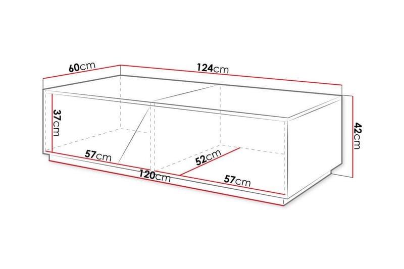 Carbost Soffbord 60 cm - Vit - Möbler - Bord & matgrupper - Soffbord