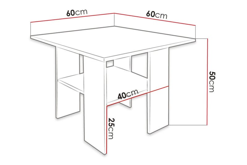 Carnew Soffbord 60 cm - Svart - Möbler - Bord & matgrupper - Soffbord