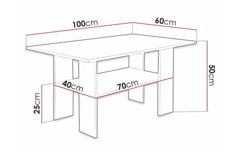Carnew Soffbord 60 cm - Svart - Möbler - Bord & matgrupper - Soffbord