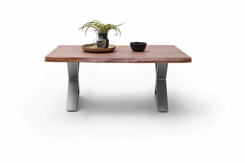 Cartagena Soffbord 110 cm Ben X-form - Antracit/Mörkbrun - Möbler - Bord & matgrupper - Soffbord