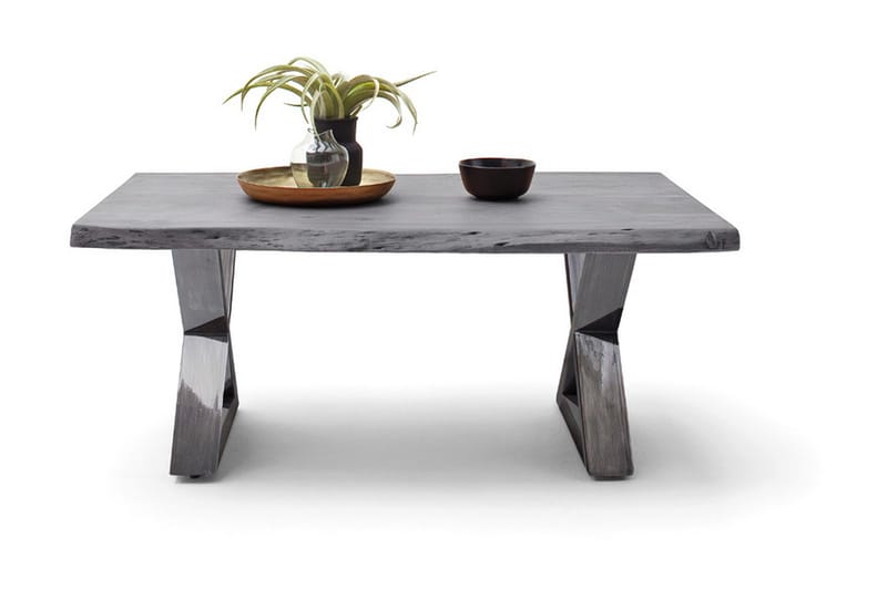 Cartagena Soffbord 110 cm Ben X-form - Grå/Silver - Möbler - Bord & matgrupper - Soffbord