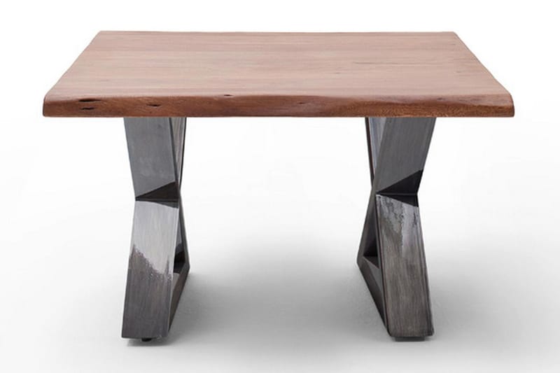 Cartagena Soffbord 75 cm Ben X-form - Brun/Silver - Möbler - Bord & matgrupper - Soffbord