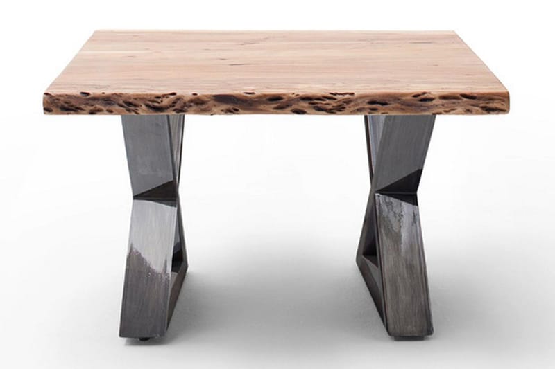 Cartagena Soffbord 75 cm Ben X-form - Natur/Silver - Möbler - Bord & matgrupper - Soffbord