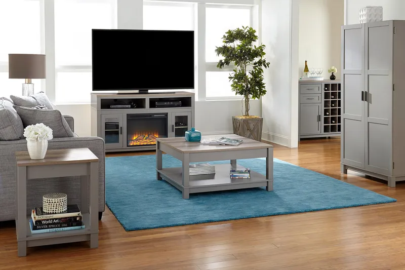 Carver Soffbord 90 cm Grå - Dorel Home - Möbler - Bord & matgrupper - Soffbord